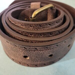 New Mens Brown Leather Belt sz 47.2 #964-505